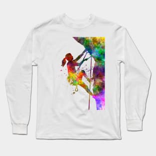 Climber in watercolor Long Sleeve T-Shirt